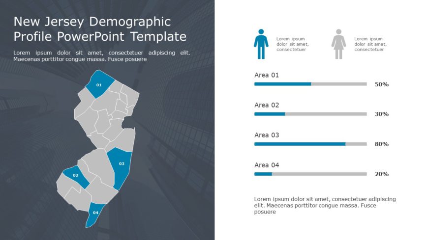 New Jersey Demographic Profile 9 PowerPoint Template