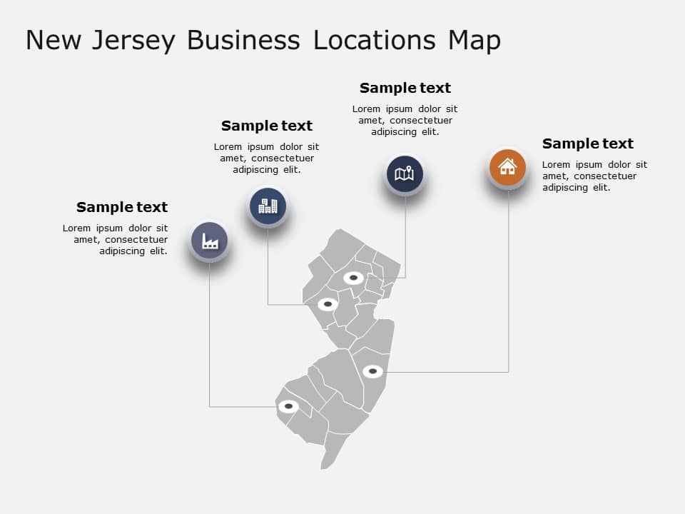 New Jersey Map 2 PowerPointTemplate