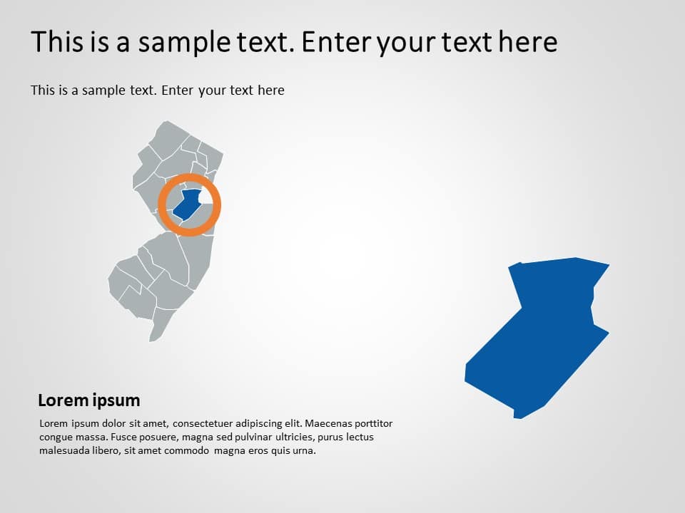 New Jersey Map 3 PowerPoint Template