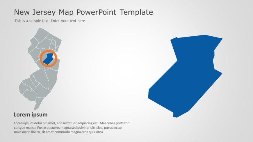 New Jersey Map 3 PowerPoint Template