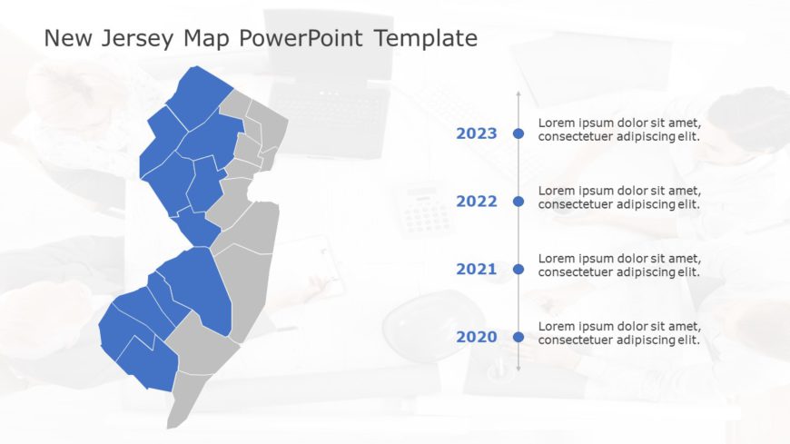 New Jersey Map 5 PowerPoint Template