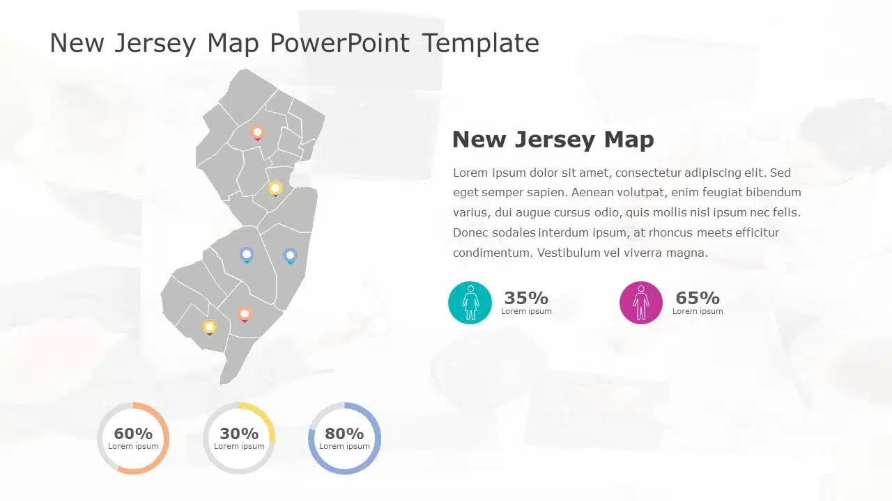 New Jersey Map 6 PowerPoint Template & Google Slides Theme