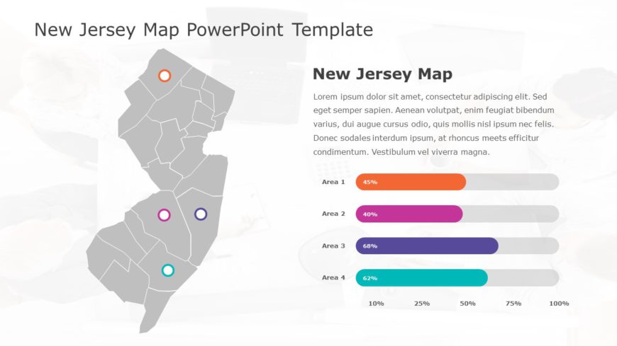 New Jersey Map 7 PowerPoint Template