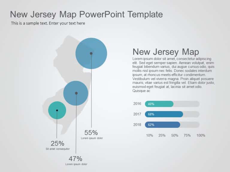 New Jersey Map 8 PowerPoint Template