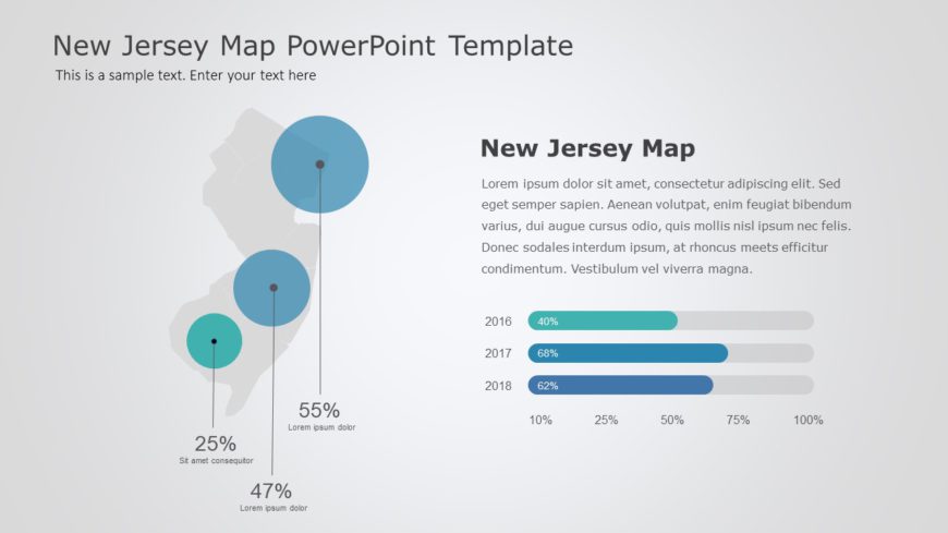 New Jersey Map 8 PowerPoint Template