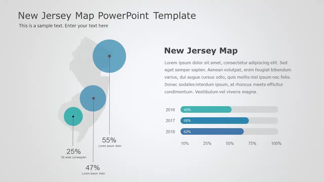 New Jersey Map 8 PowerPoint Template & Google Slides Theme