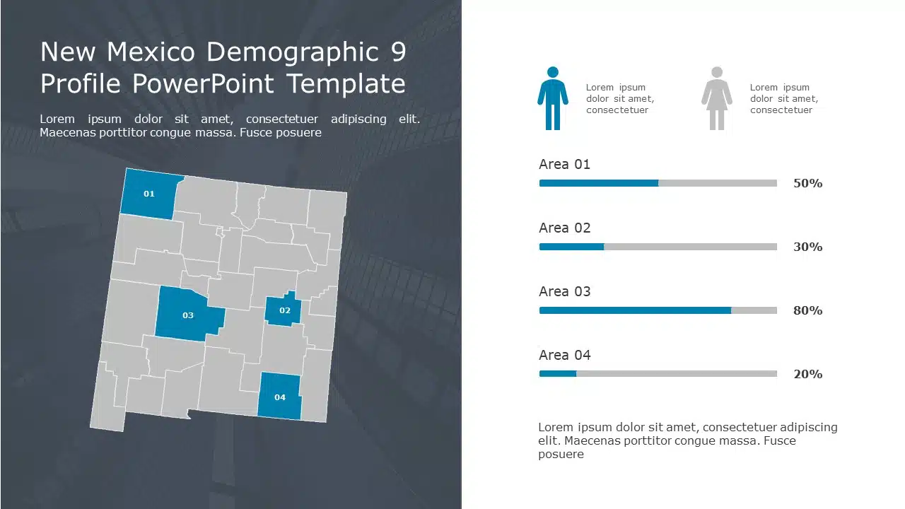 New Mexico Demographic 9 Profile PowerPoint Template & Google Slides Theme