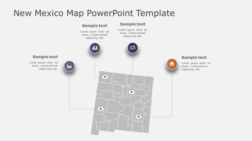 New Mexico Map 2 PowerPointTemplate