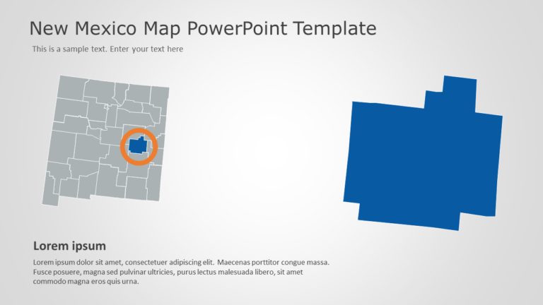 New Mexico Map 3 PowerPoint Template & Google Slides Theme