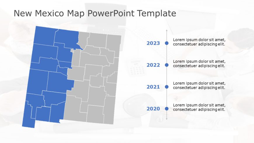 New Mexico Map 5 PowerPoint Template