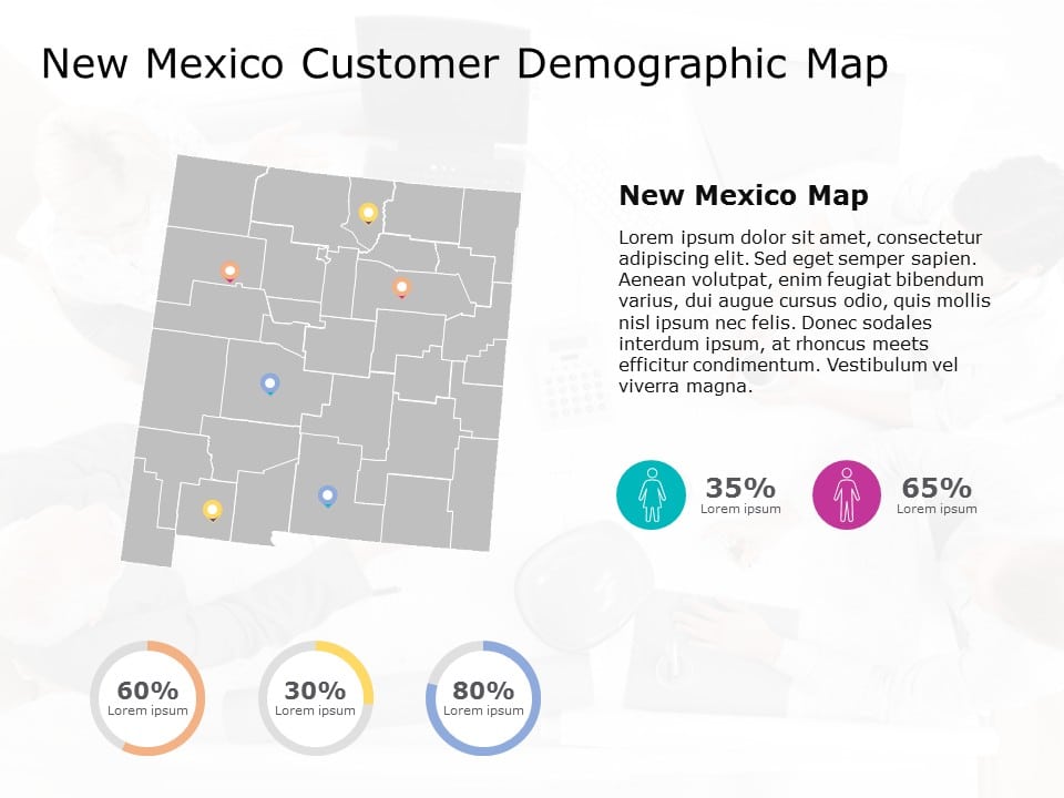 New Mexico Map 6 PowerPoint Template & Google Slides Theme