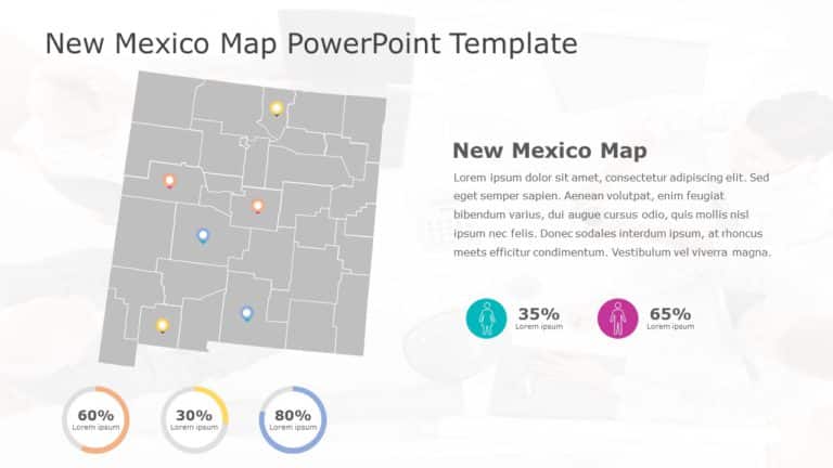 New Mexico Map 6 PowerPoint Template & Google Slides Theme