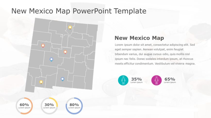 New Mexico Map 6 PowerPoint Template