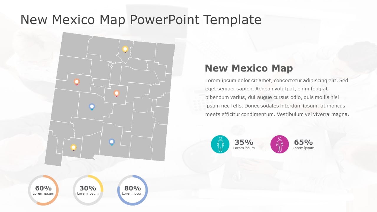 New Mexico Map 6 PowerPoint Template & Google Slides Theme