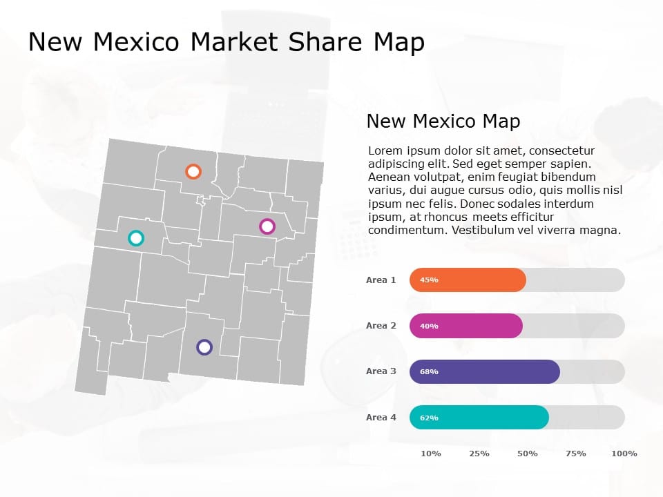 New Mexico Map 7 PowerPoint Template