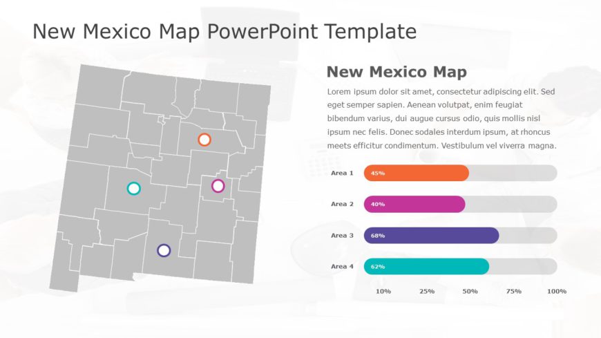 New Mexico Map 7 PowerPoint Template