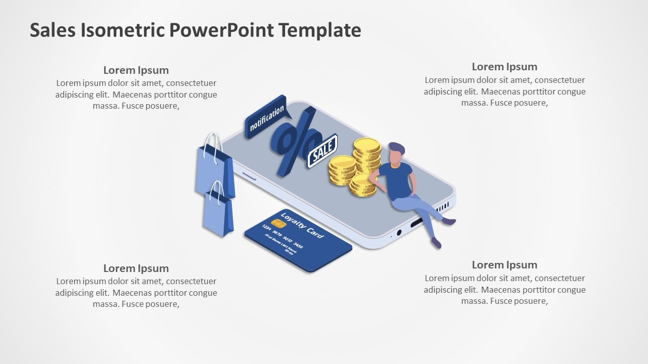 Sales Isometric PowerPoint Template & Google Slides Theme