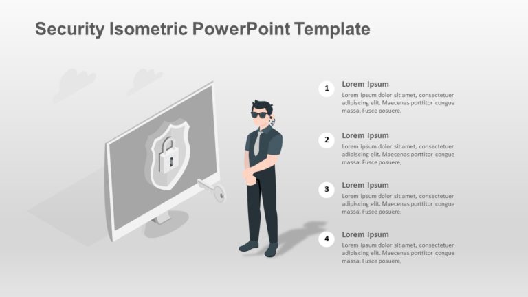 Security Isometric PowerPoint Template & Google Slides Theme