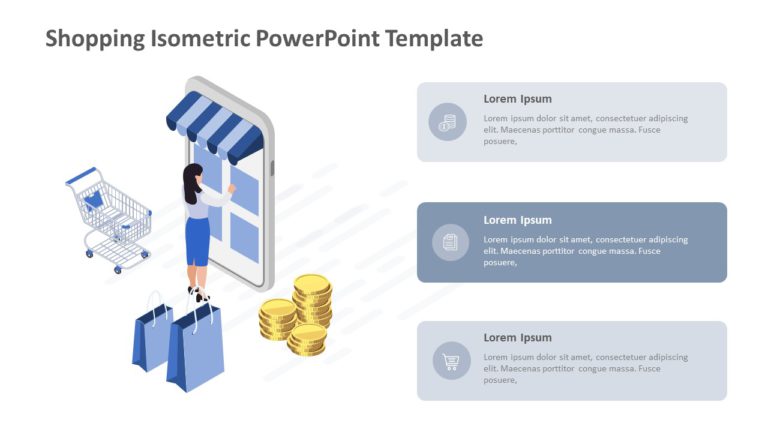 Shopping Isometric PowerPoint Template & Google Slides Theme