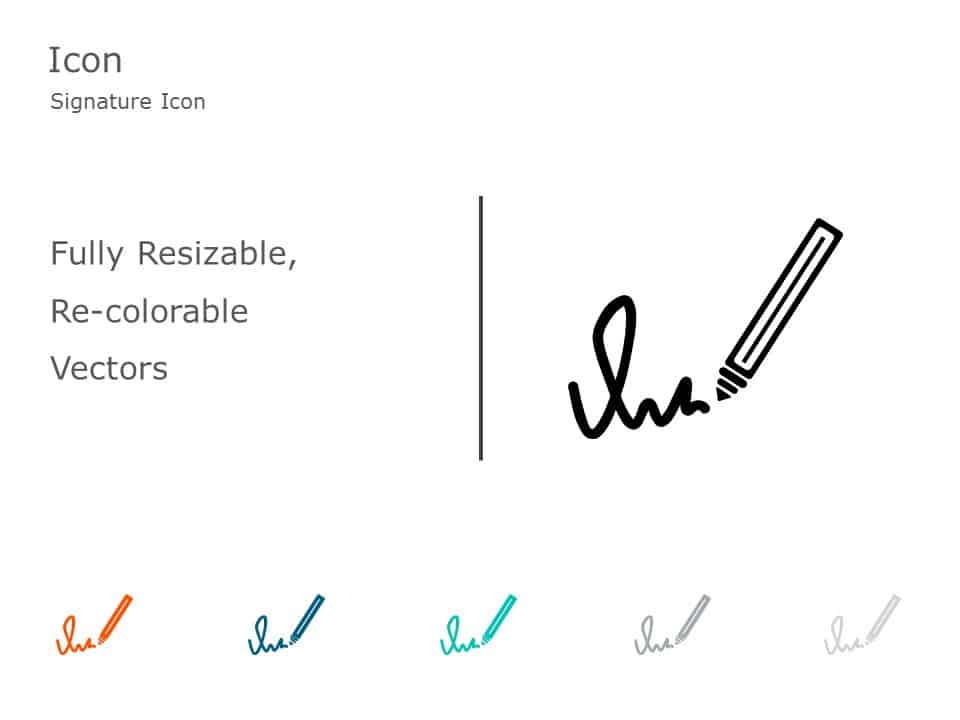 Signature Icon PowerPoint Template
