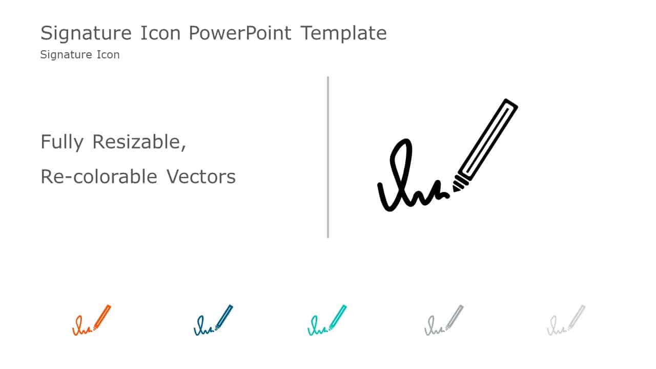 Signature Icon PowerPoint Template & Google Slides Theme