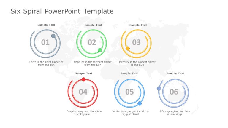 Six Spiral PowerPoint Template & Google Slides Theme