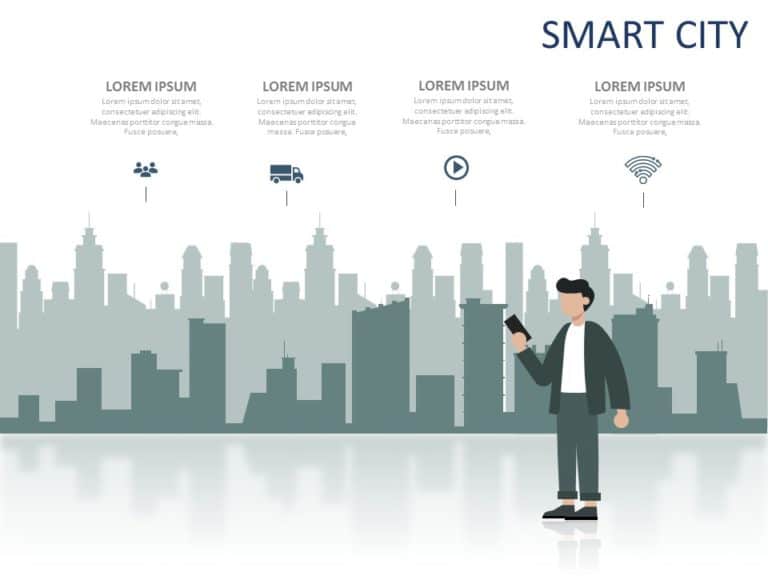 Smart City Features PowerPoint Template & Google Slides Theme