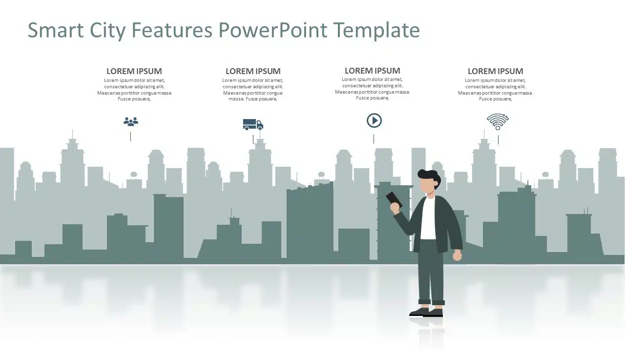 Smart City Features PowerPoint Template & Google Slides Theme