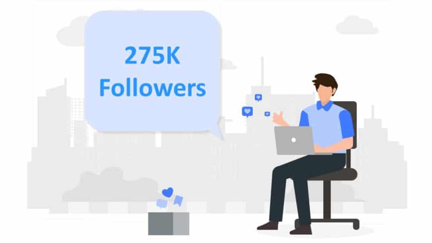 Social Media Followers Stats PowerPoint Template