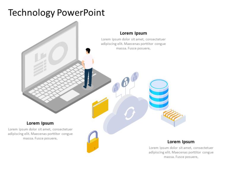 Technology Isometric PowerPoint Template & Google Slides Theme