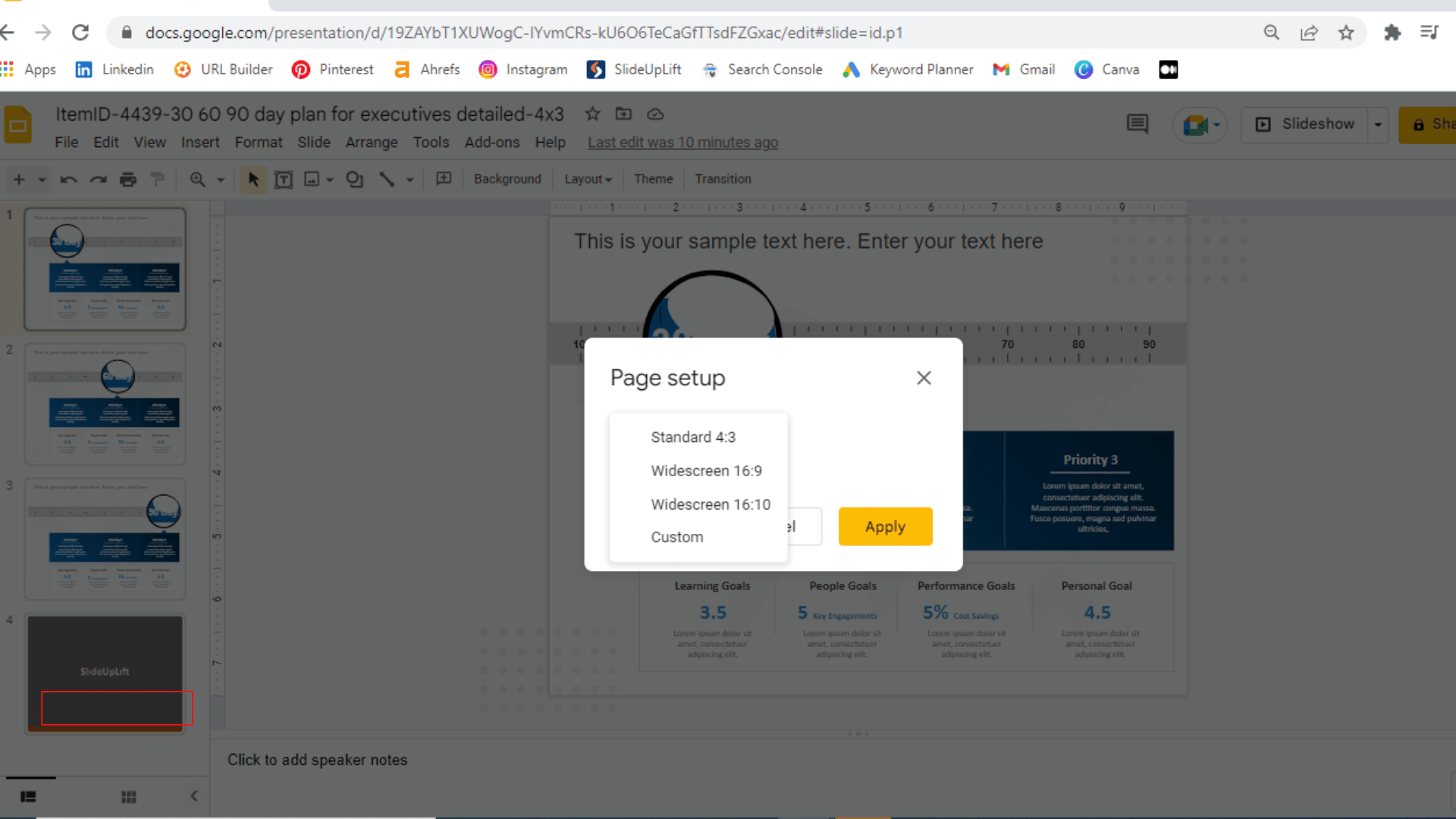 How To Change Slide Size In Google Slides On Mobile