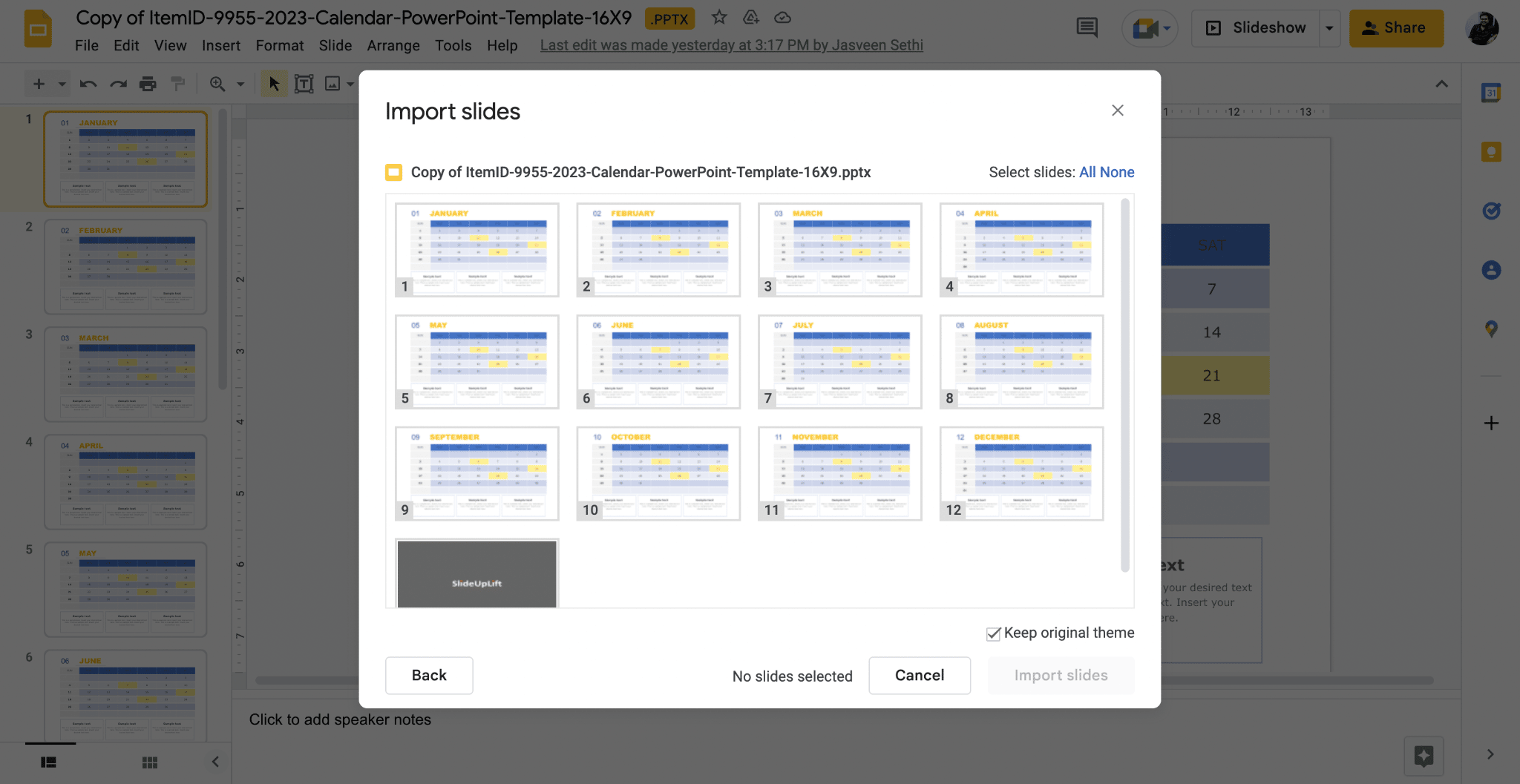 How To Insert A Calendar In Google Slides Google Slides Tutorials