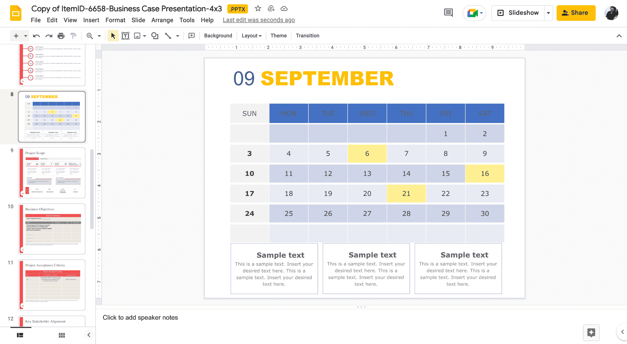 How To Make An Interactive Calendar In Google Slides