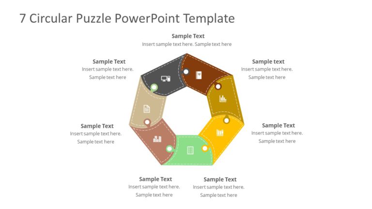 7 Circular Puzzle PowerPoint Template & Google Slides Theme