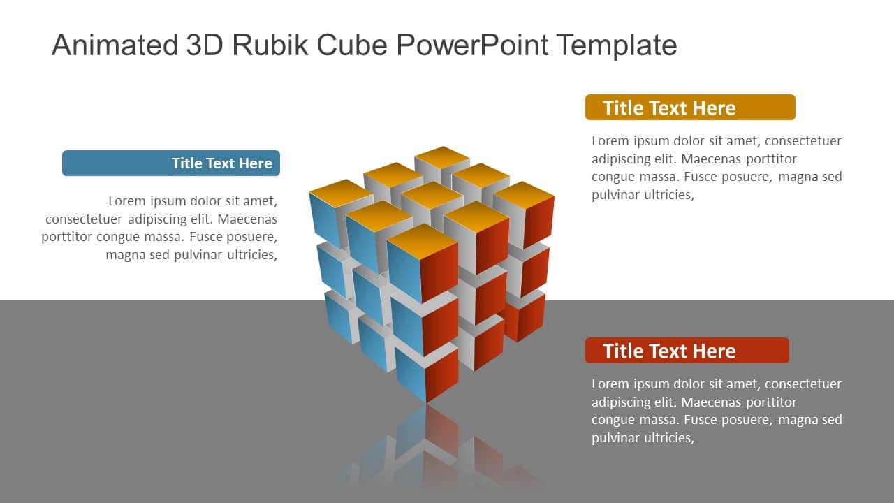 Animated 3D Rubik Cube PowerPoint Template & Google Slides Theme