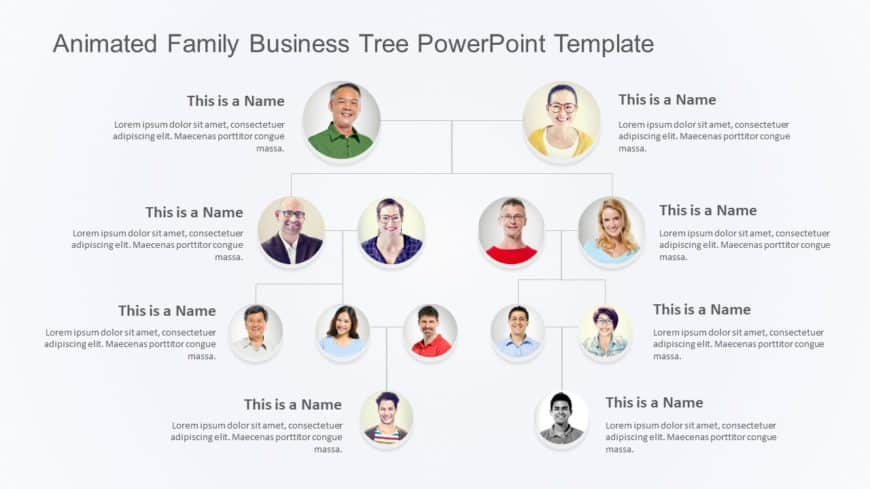 Animated Family Business Tree PowerPoint Template