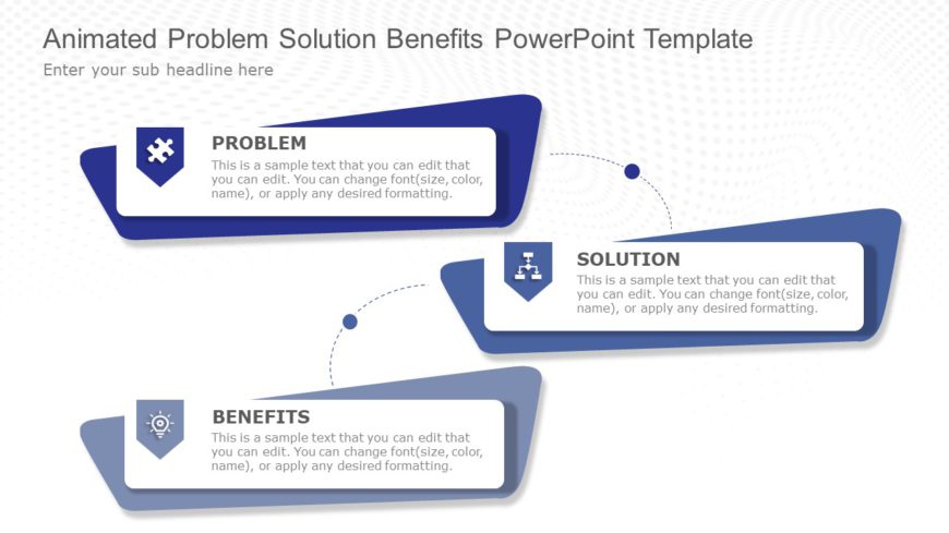 Animated Problem Solution Benefits PowerPoint Template