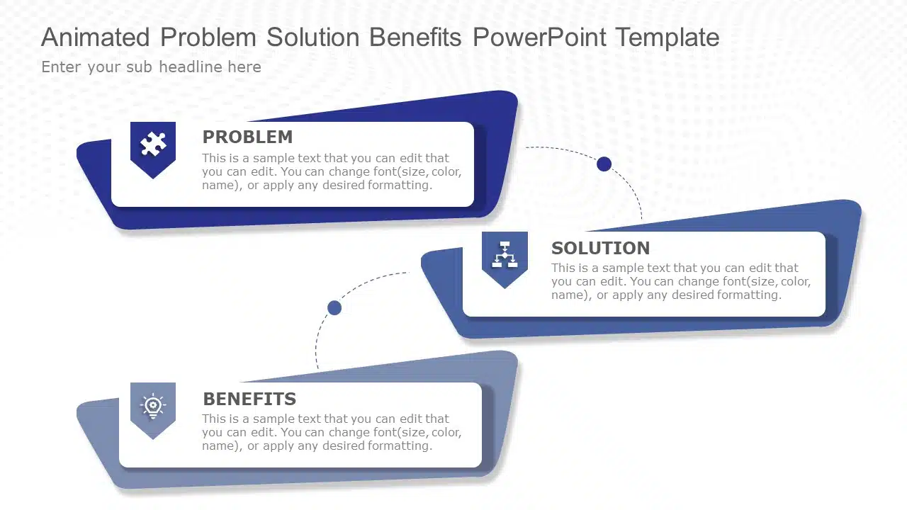 Animated Problem Solution Benefits PowerPoint Template & Google Slides Theme