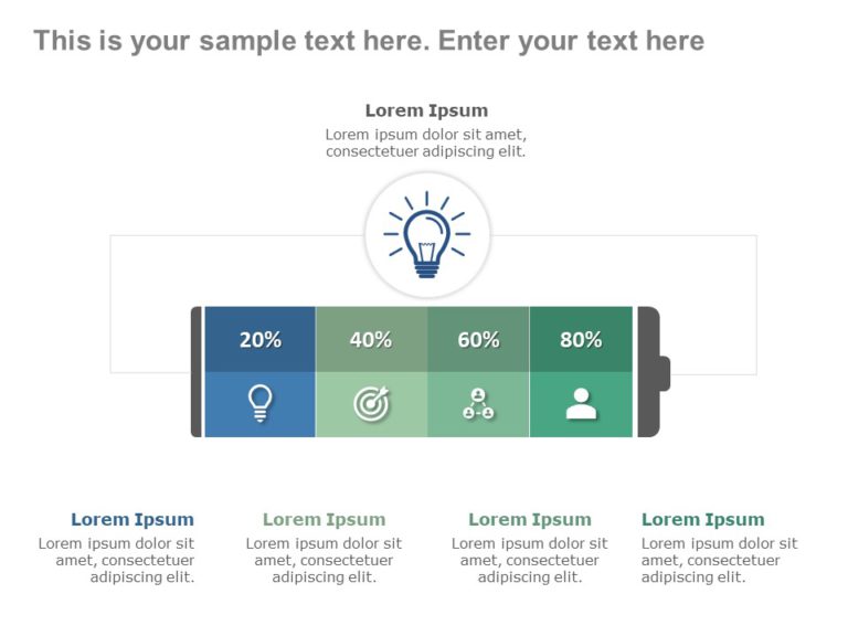 Free Battery KPI Indicator PowerPoint Template