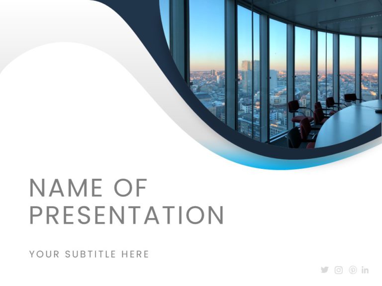 Blue Background Theme PowerPoint Template
