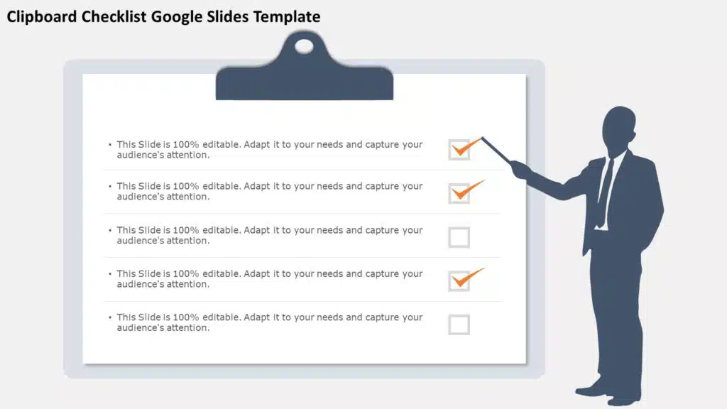 Clipboard Checklist Google Slides Template