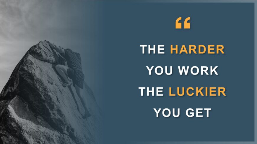 Hardwork Quote PowerPoint Template