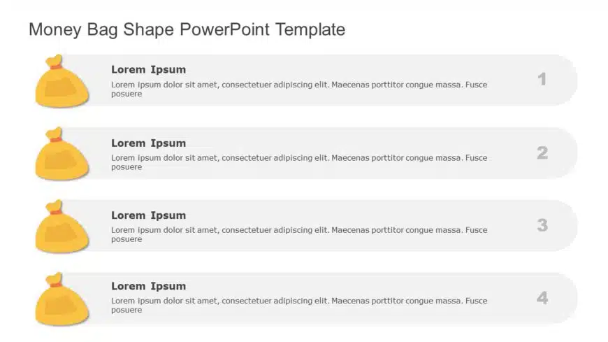 Money Bag Shape PowerPoint Template