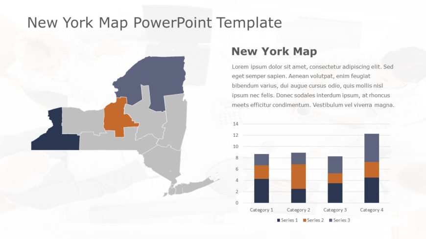 New York Map 1 PowerPoint Template