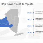 New York Map 5 PowerPoint Template & Google Slides Theme