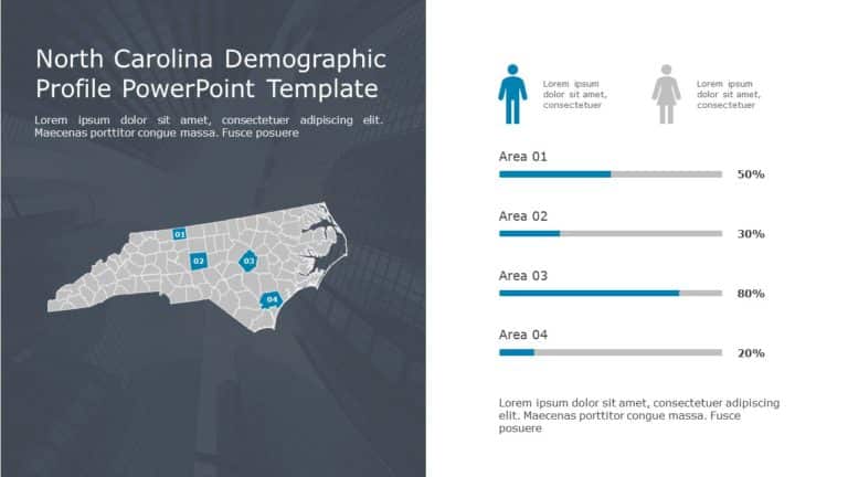 North Carolina Demographic Profile 9 PowerPoint Template & Google Slides Theme