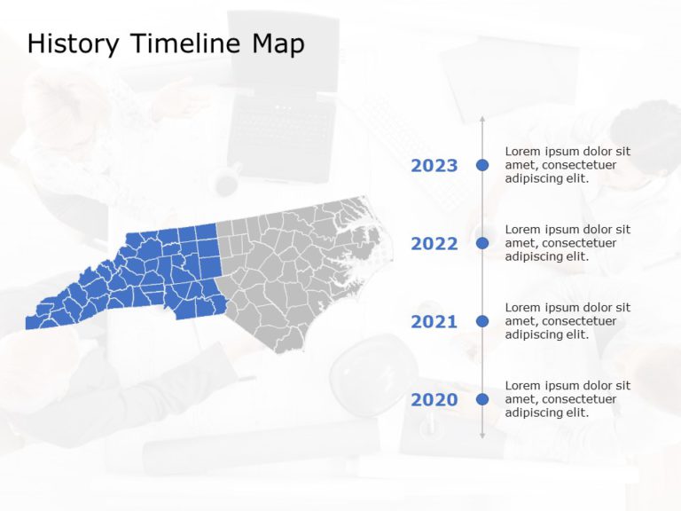 North Carolina Map 5 PowerPoint Template