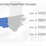 North Carolina Map 5 PowerPoint Template & Google Slides Theme