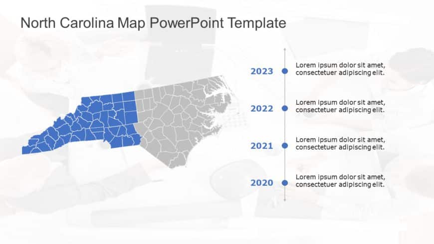 North Carolina Map 5 PowerPoint Template