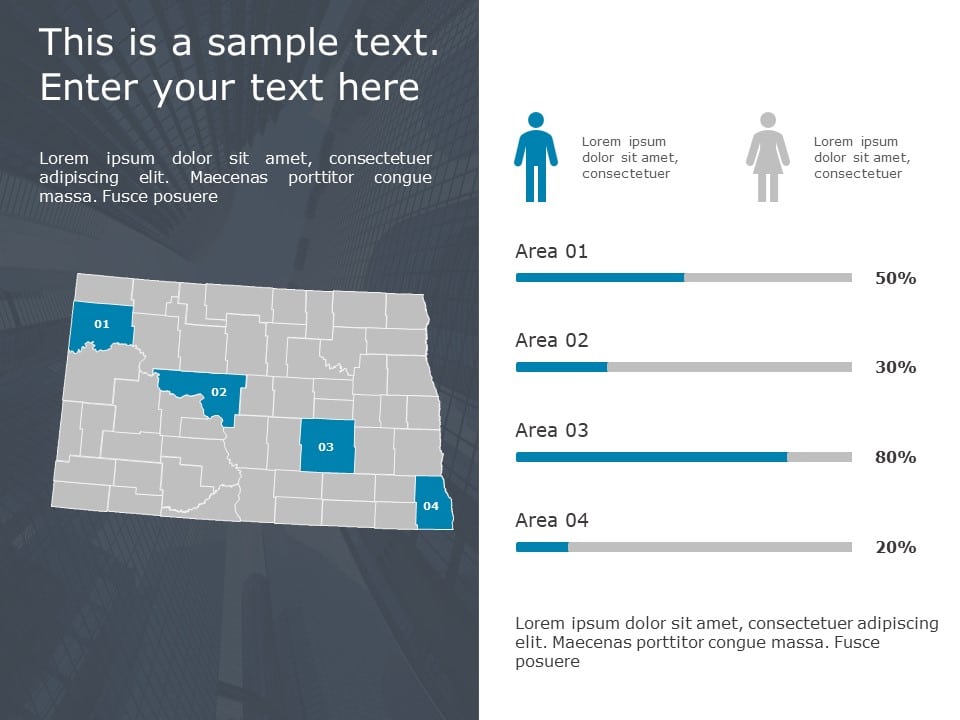North Dakota Demographic Profile 9 PowerPoint Template